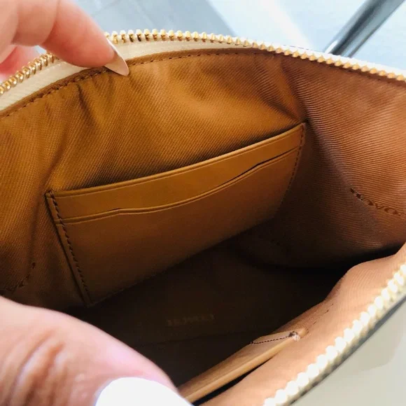 Coach Lamb Leather Clutch with Pink Floral Design - Picture 10 of 11